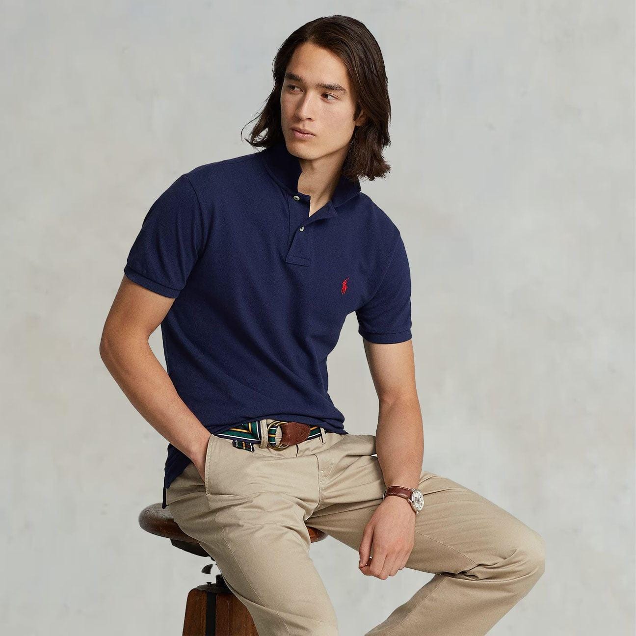 POLO RALPH LAUREN Polo uomo Slim Fit Blue