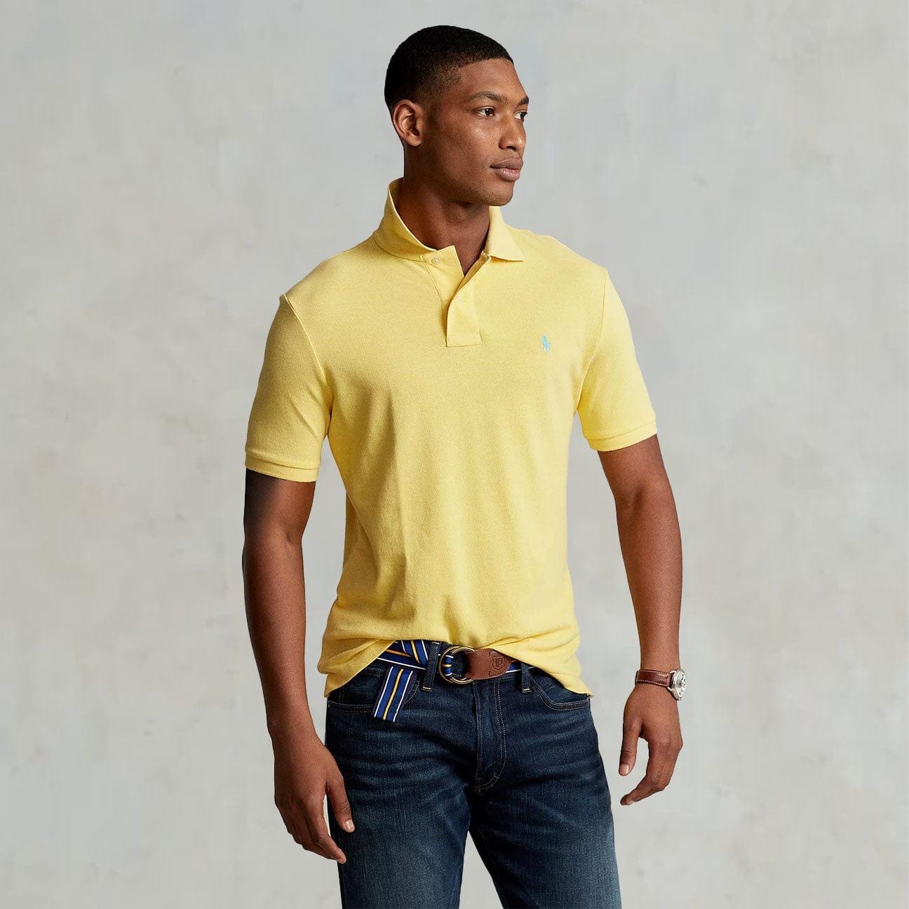 POLO RALPH LAUREN Polo uomo Slim Fit Giallo