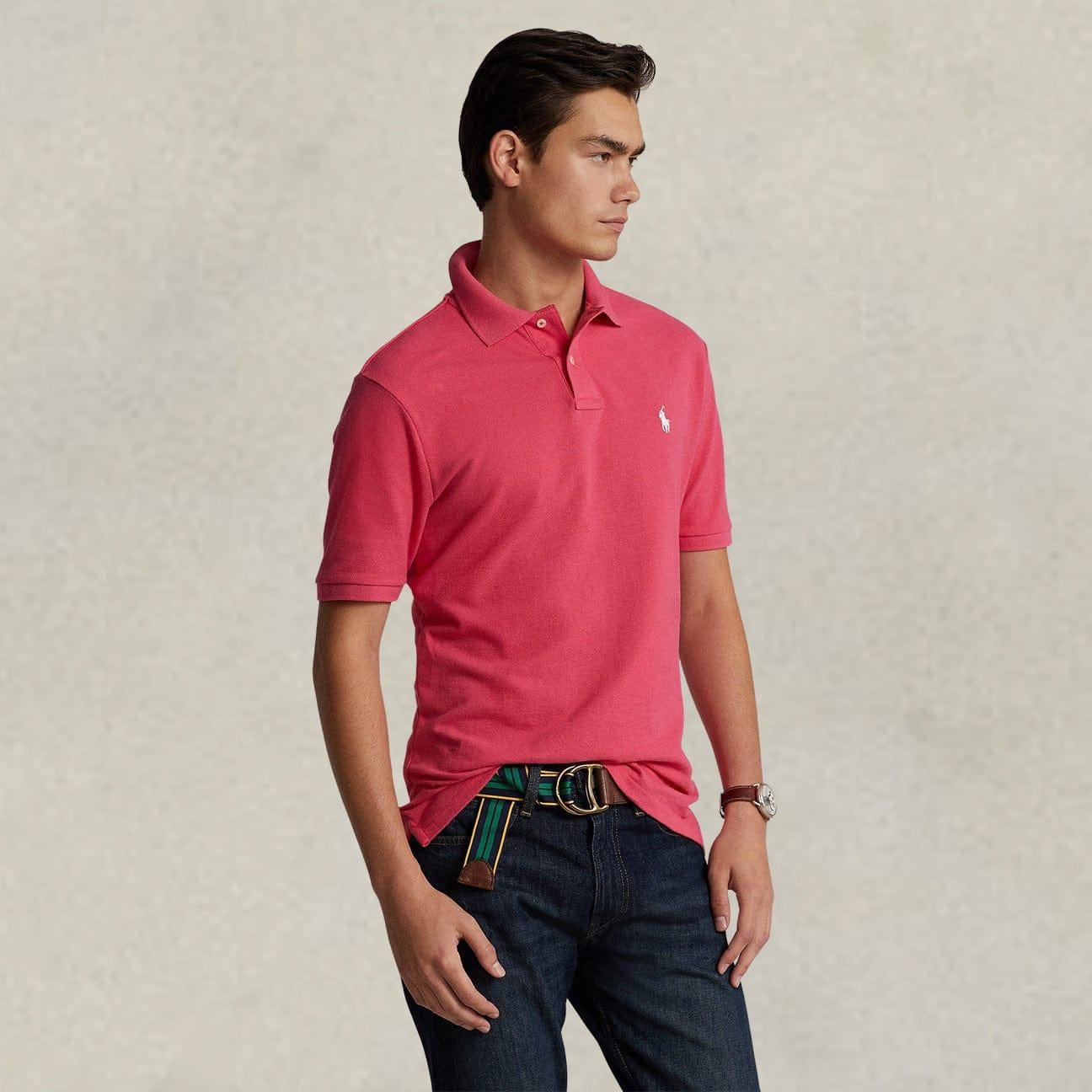 POLO RALPH LAUREN Polo uomo Slim Fit Hot Pink