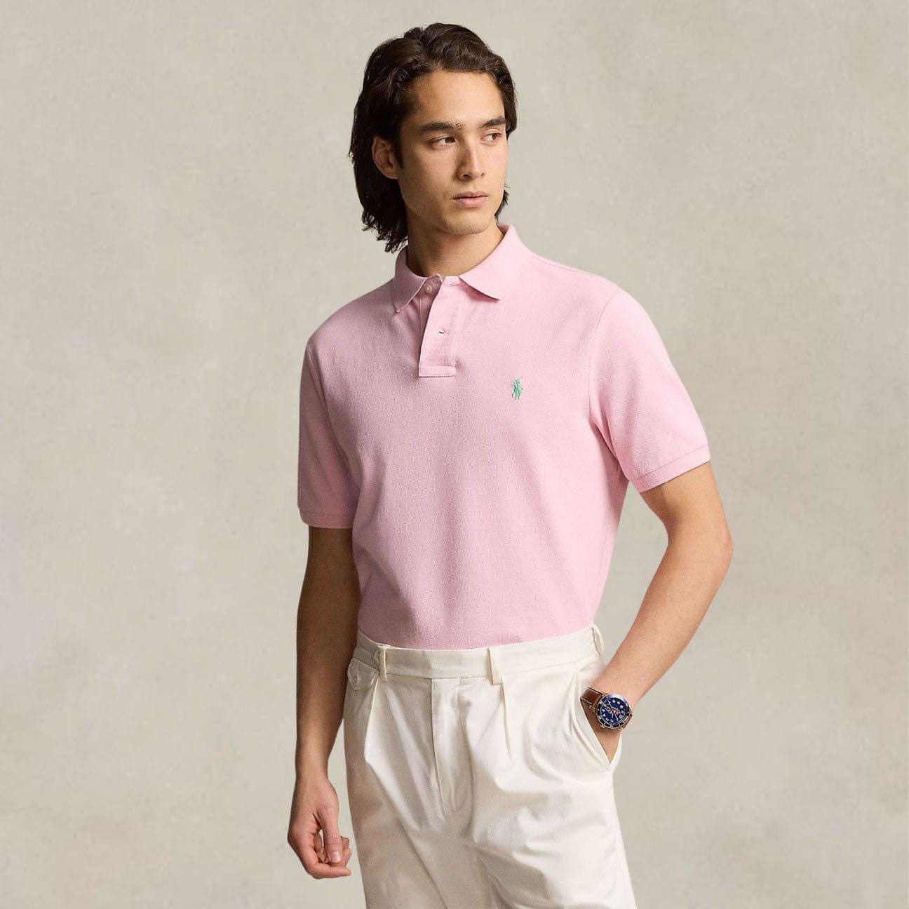 POLO RALPH LAUREN Polo uomo Slim Fit Pink
