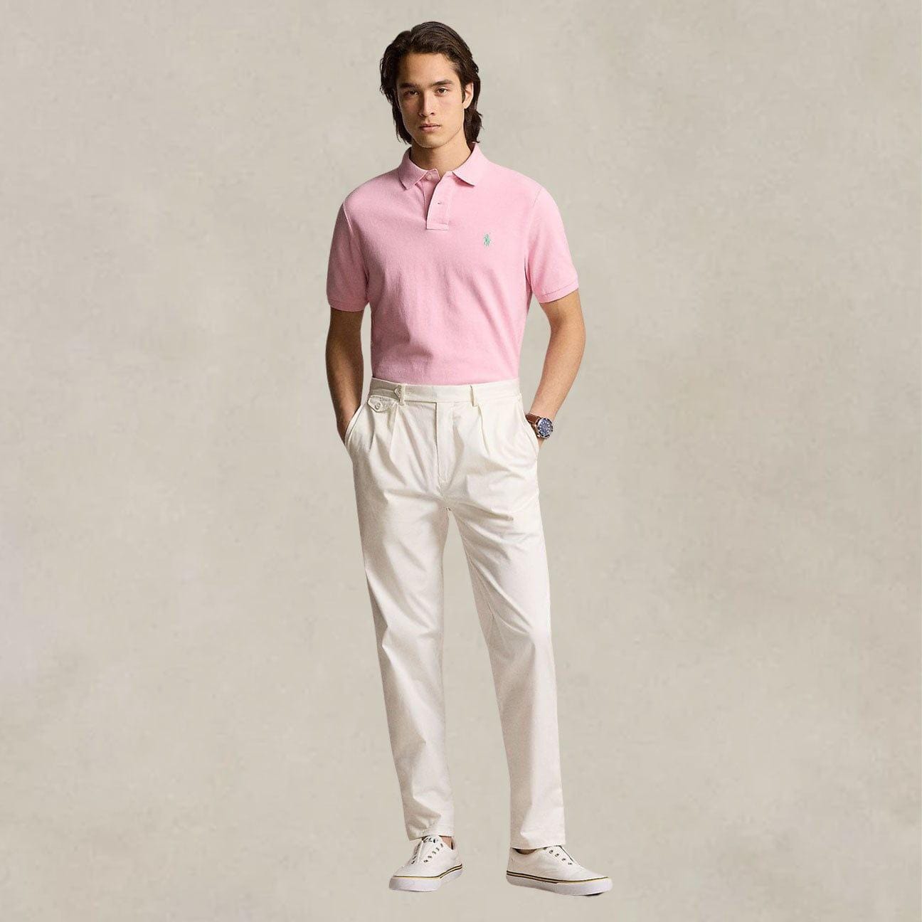 POLO RALPH LAUREN Polo uomo Slim Fit Pink