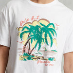 POLO RALPH LAUREN T-Shirt con Palme e Logo Bianco