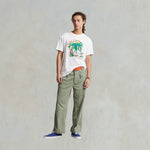 POLO RALPH LAUREN T-Shirt con Palme e Logo Bianco