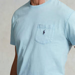 POLO RALPH LAUREN T-Shirt con taschino Azzurro