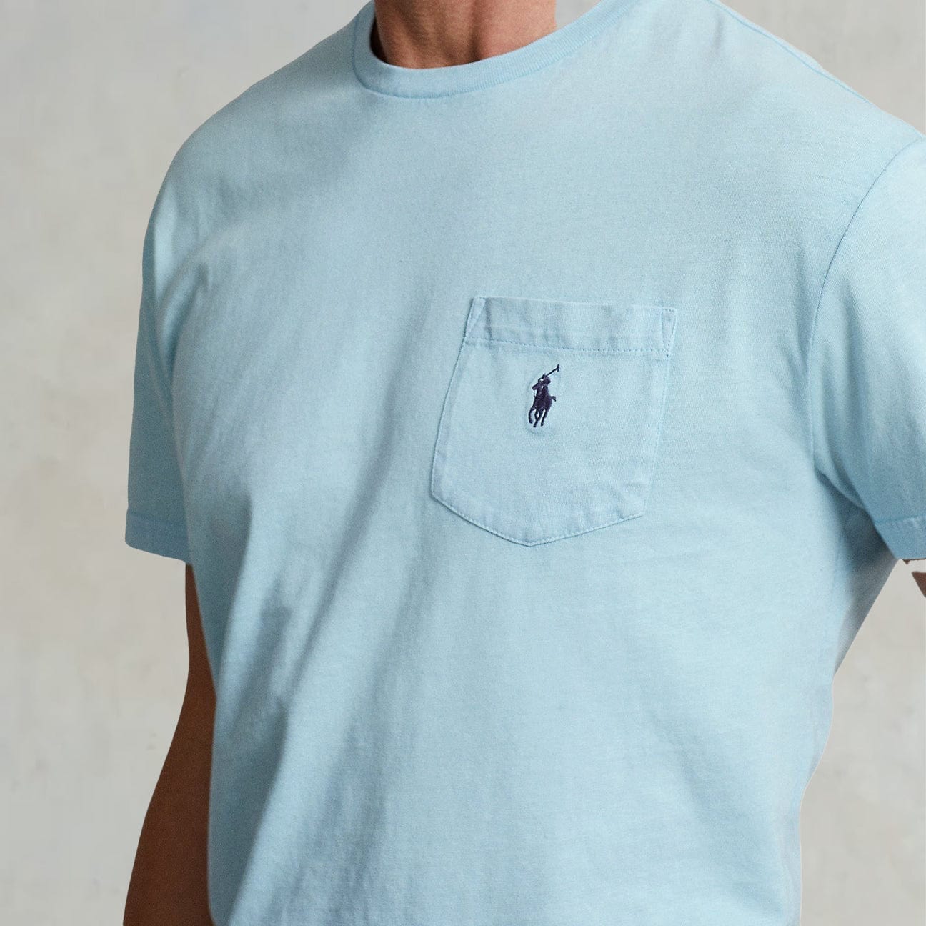 POLO RALPH LAUREN T-Shirt con taschino Azzurro