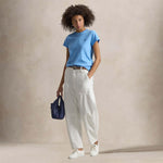 POLO RALPH LAUREN T-Shirt donna Classic Fit  in cotone Azzurro