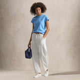 POLO RALPH LAUREN T-Shirt donna Classic Fit  in cotone Azzurro