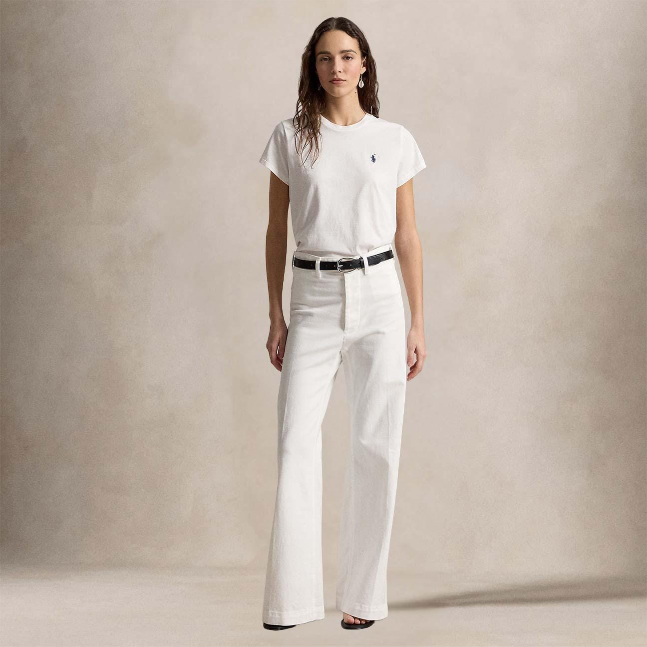 POLO RALPH LAUREN T-Shirt donna Classic Fit  in cotone Bianco