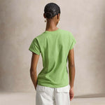 POLO RALPH LAUREN T-Shirt donna Classic Fit  in cotone Lime