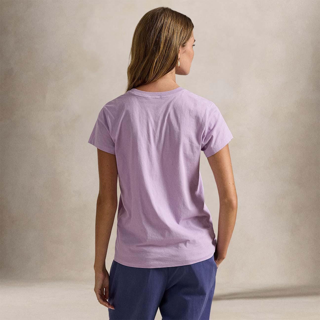 POLO RALPH LAUREN T-Shirt donna Classic Fit  in cotone Mauve