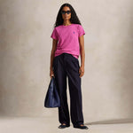 POLO RALPH LAUREN T-Shirt donna Classic Fit  in cotone Rosa Intenso