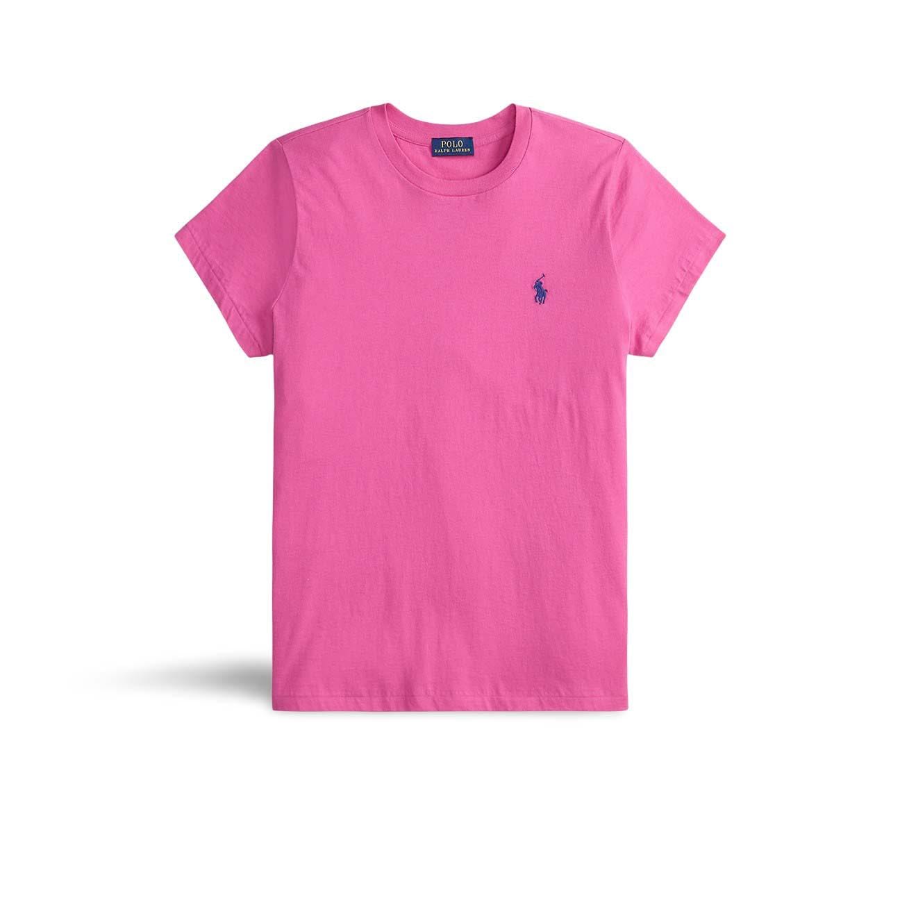 POLO RALPH LAUREN T-Shirt donna Classic Fit  in cotone Rosa Intenso