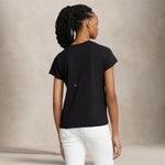 POLO RALPH LAUREN T-Shirt donna in cotone Nero