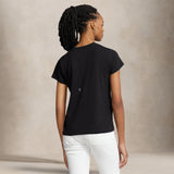 POLO RALPH LAUREN T-Shirt donna in cotone Nero