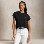 POLO RALPH LAUREN T-Shirt donna in cotone Nero