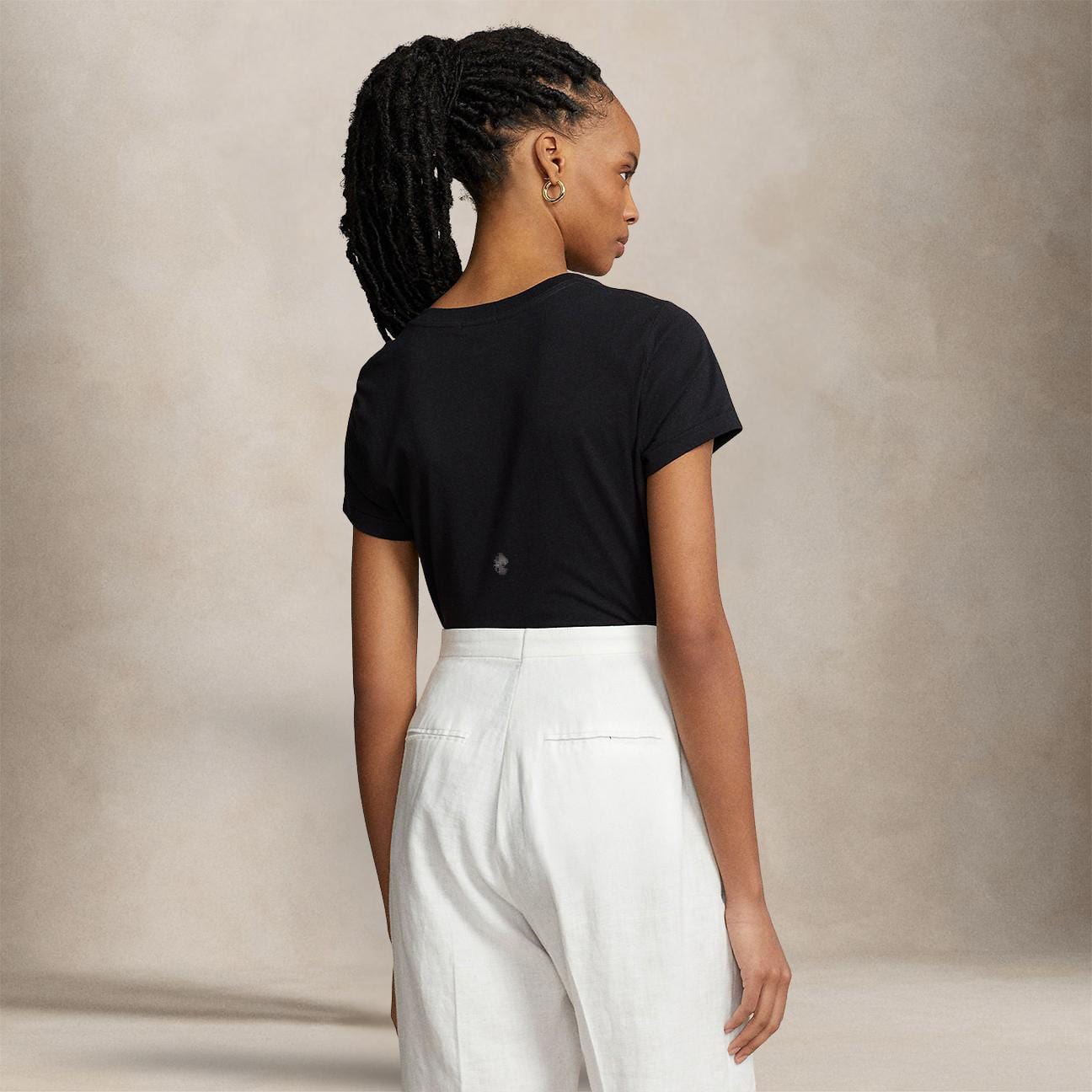 POLO RALPH LAUREN T-Shirt donna in cotone Nero