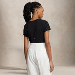 POLO RALPH LAUREN T-Shirt donna in cotone Nero