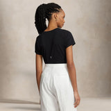 POLO RALPH LAUREN T-Shirt donna in cotone Nero