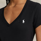 POLO RALPH LAUREN T-Shirt donna in cotone Nero