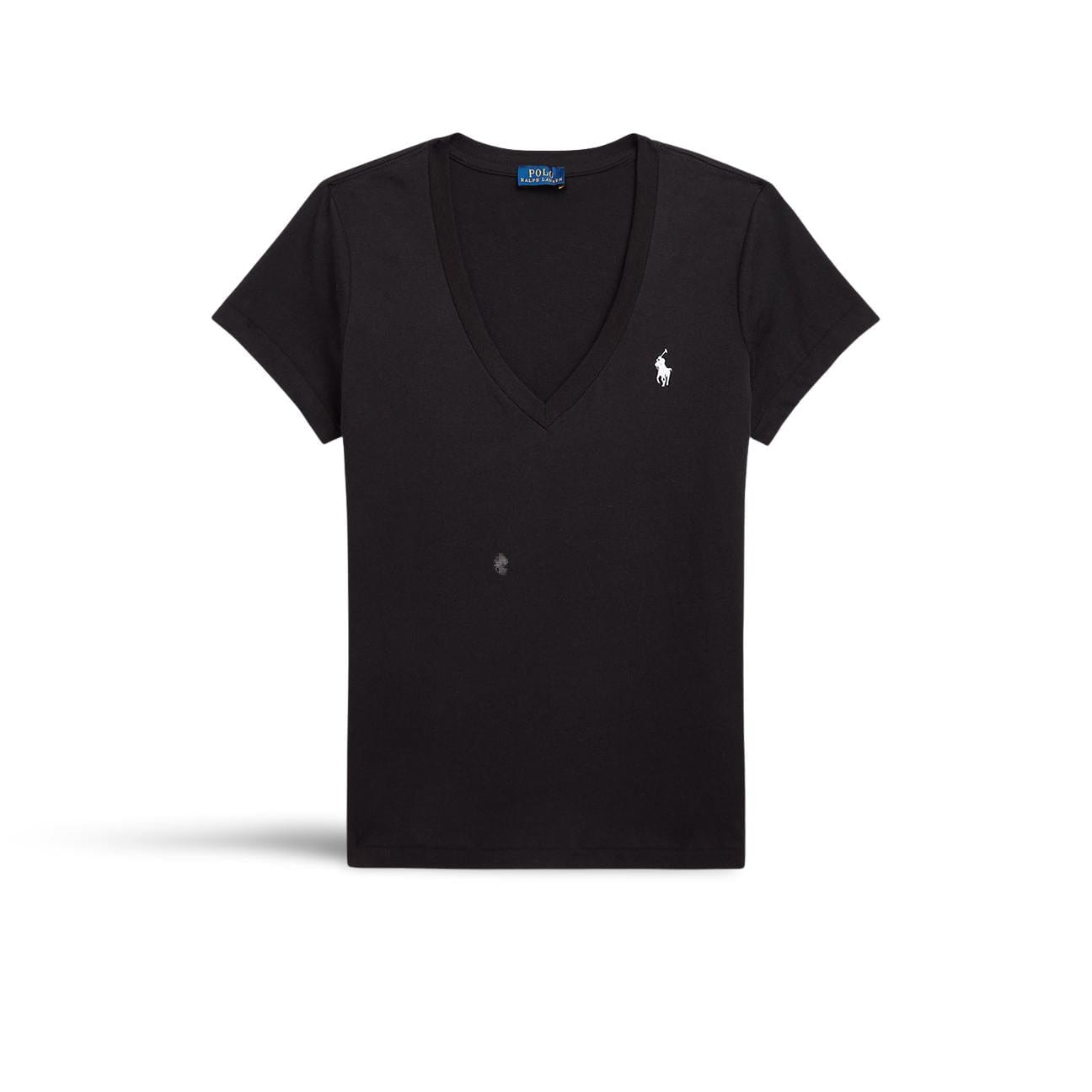 POLO RALPH LAUREN T-Shirt donna in cotone Nero
