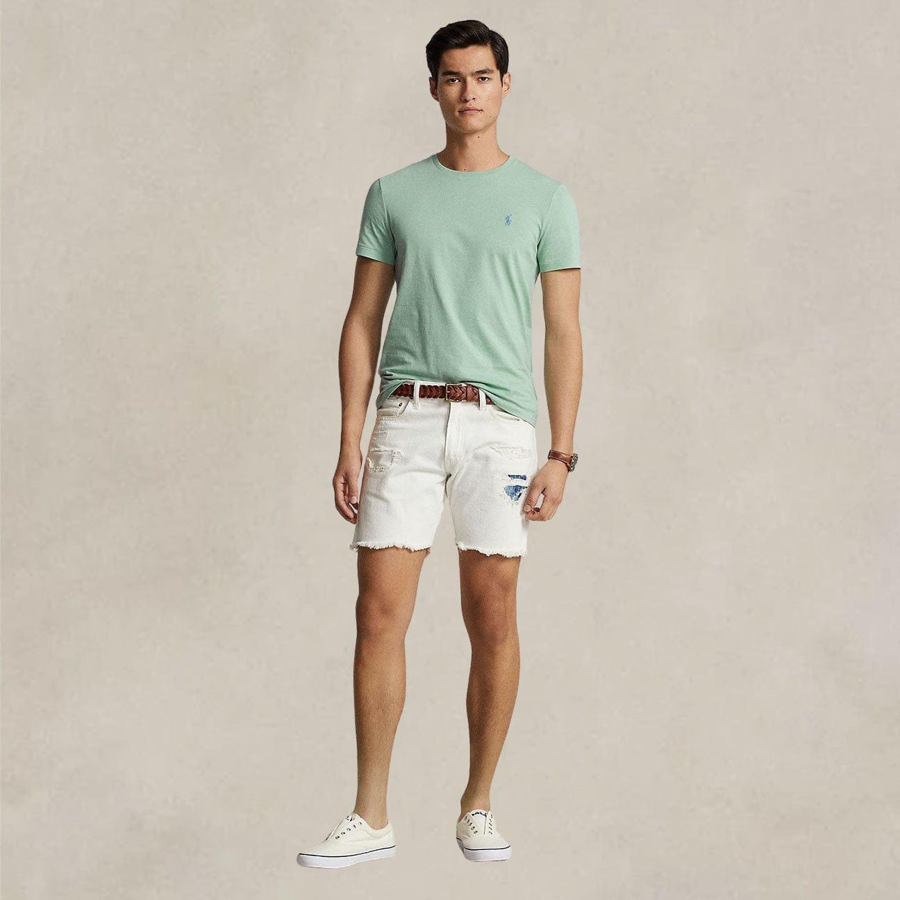 POLO RALPH LAUREN T-Shirt girocollo custom Slim Celadon