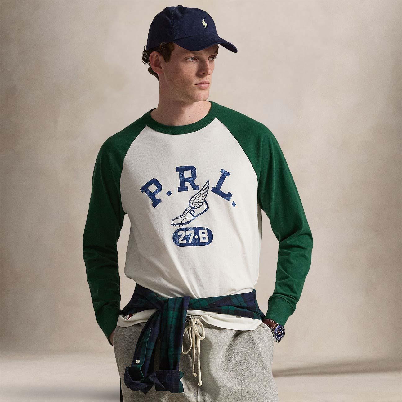 POLO RALPH LAUREN T-Shirt uomo con grafica Bianco e Verde