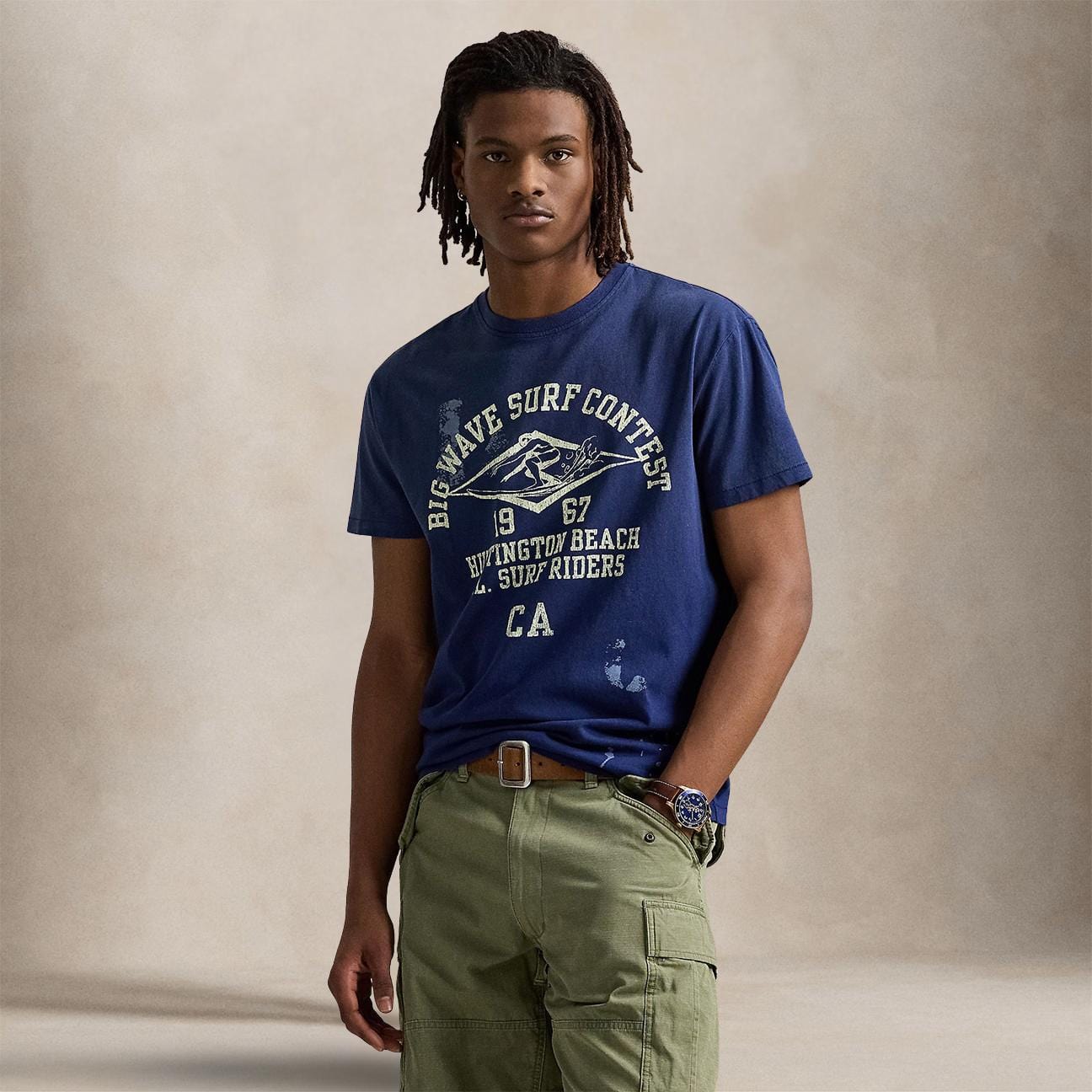 POLO RALPH LAUREN T-Shirt uomo con grafica Blue