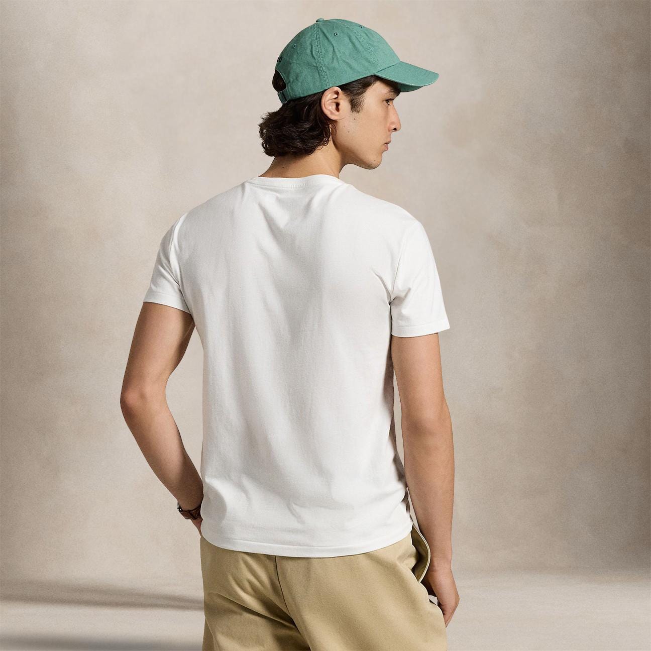 POLO RALPH LAUREN T-Shirt uomo Custom Slim-Fit Bianco