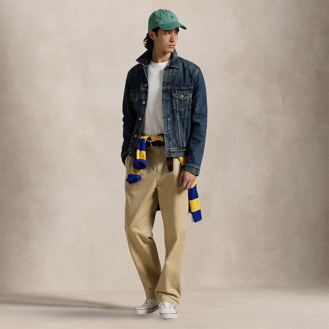 POLO RALPH LAUREN T-Shirt uomo Custom Slim-Fit Bianco