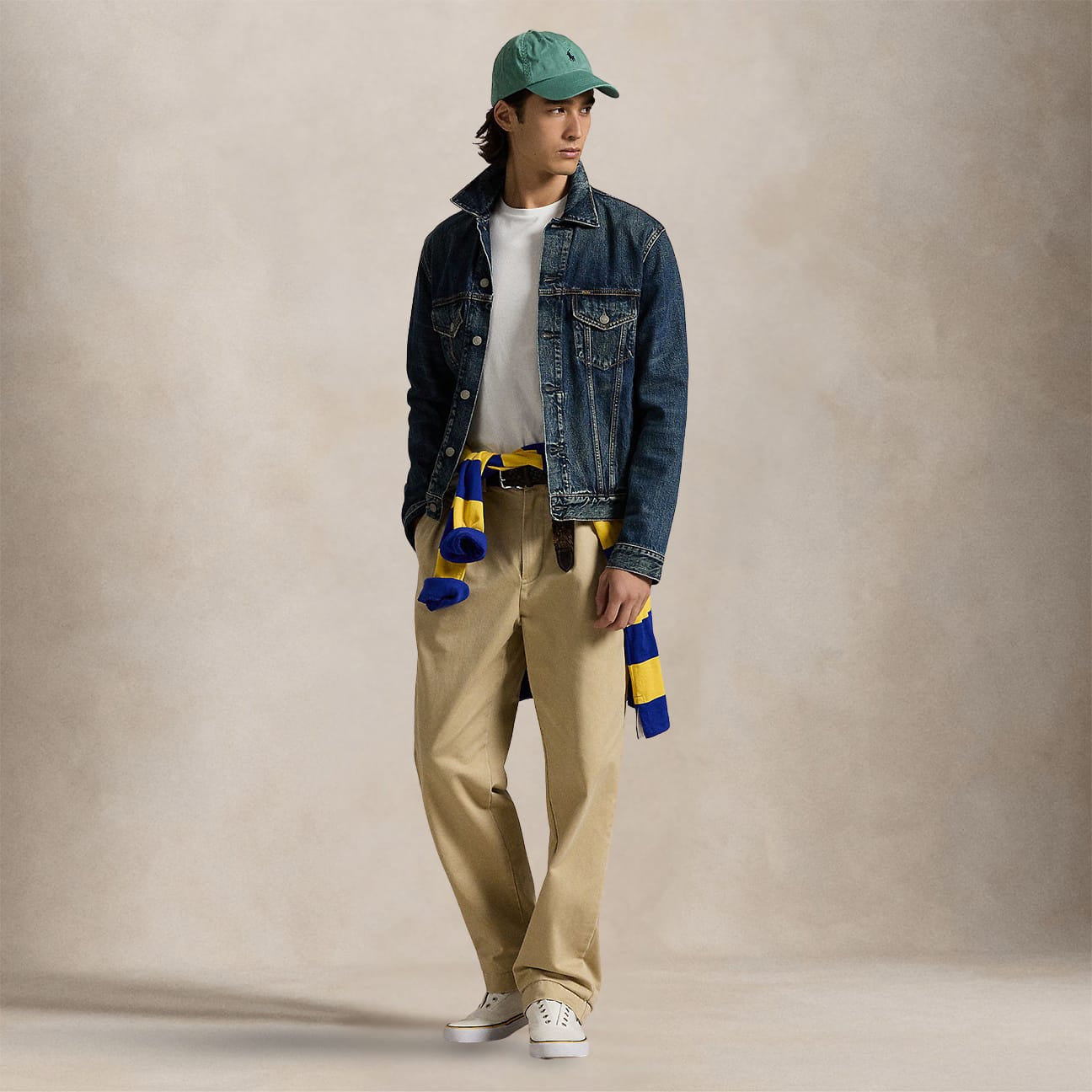 POLO RALPH LAUREN T-Shirt uomo Custom Slim-Fit Bianco