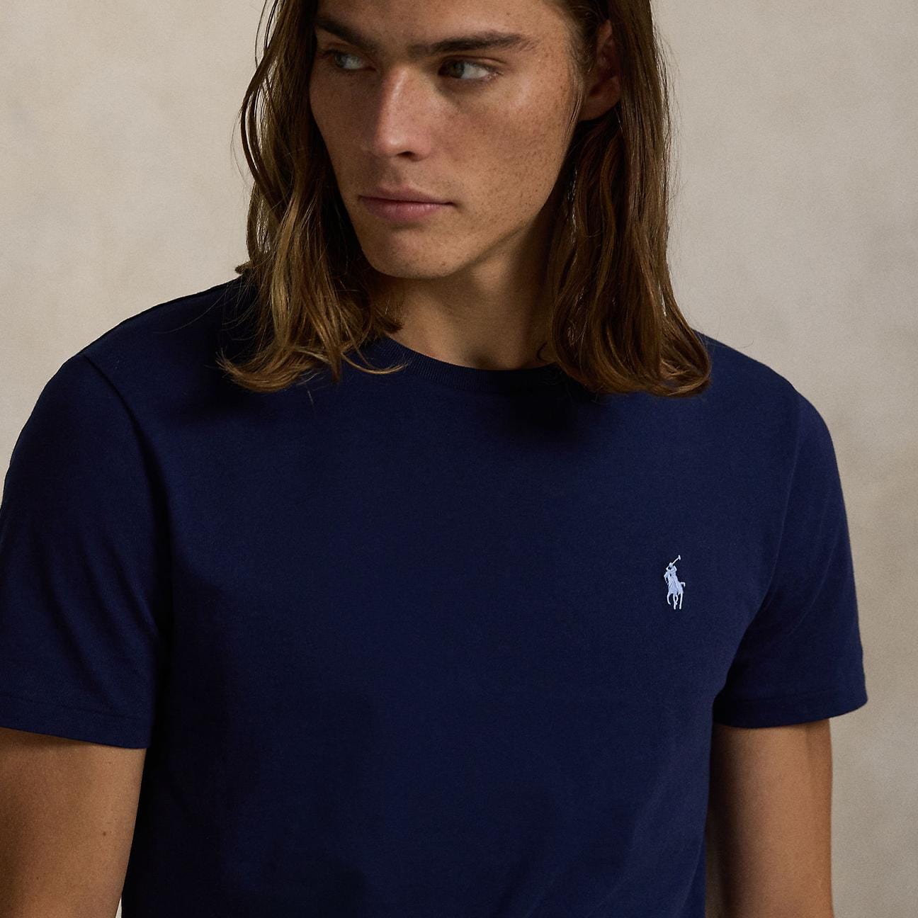 POLO RALPH LAUREN T-Shirt uomo Custom Slim-Fit Blue