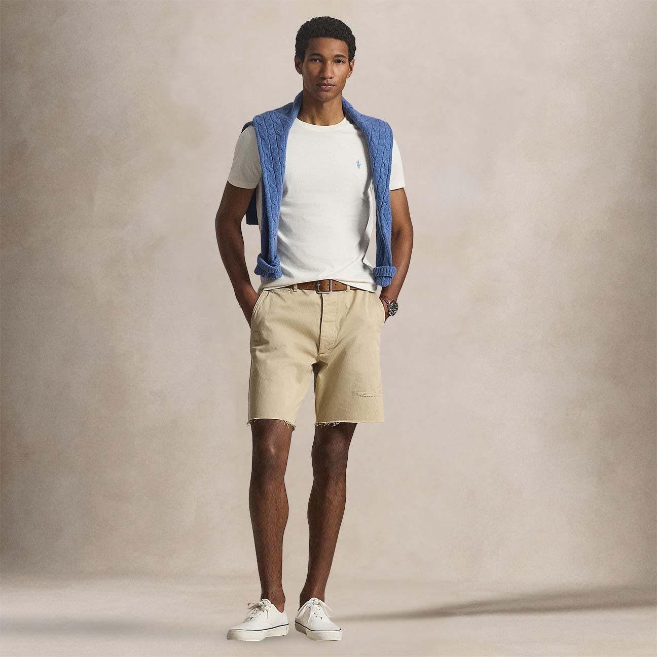 POLO RALPH LAUREN T-Shirt uomo Custom Slim Fit Cream