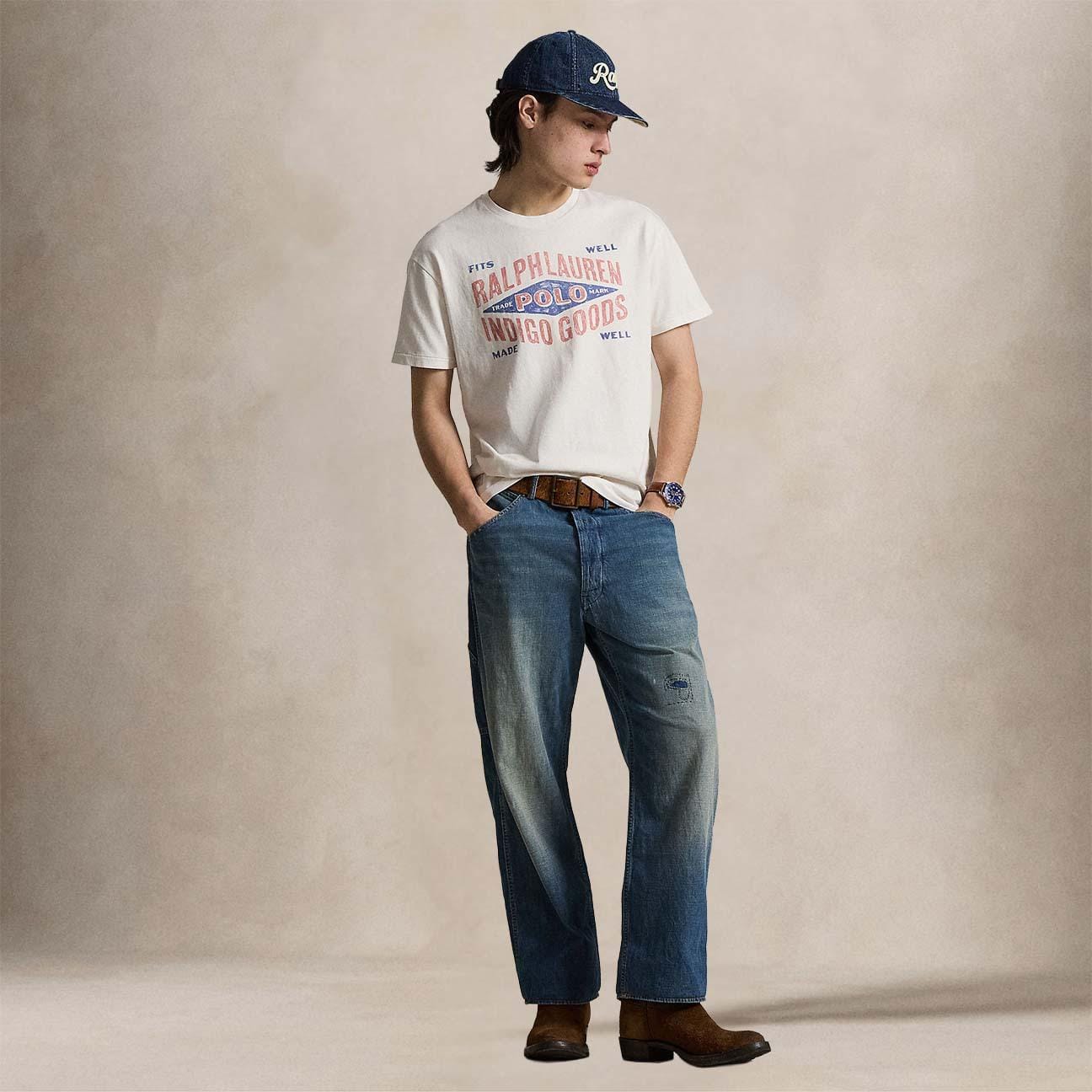 POLO RALPH LAUREN T-Shirt uomo in cotone con grafica Bianco