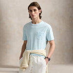 POLO RALPH LAUREN T-Shirt uomo in cotone Custom Slim Fit  Azzurro