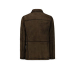 PROLEATHER Giacca uomo in pelle scamosciata Olive