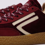 PURAAI Sneakers donna Polly in velluto Burgundy