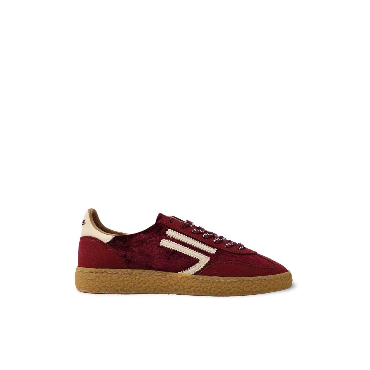 PURAAI Sneakers donna Polly in velluto Burgundy