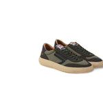 PURAAI Sneakers uomo in nylon e sude Verde Militare