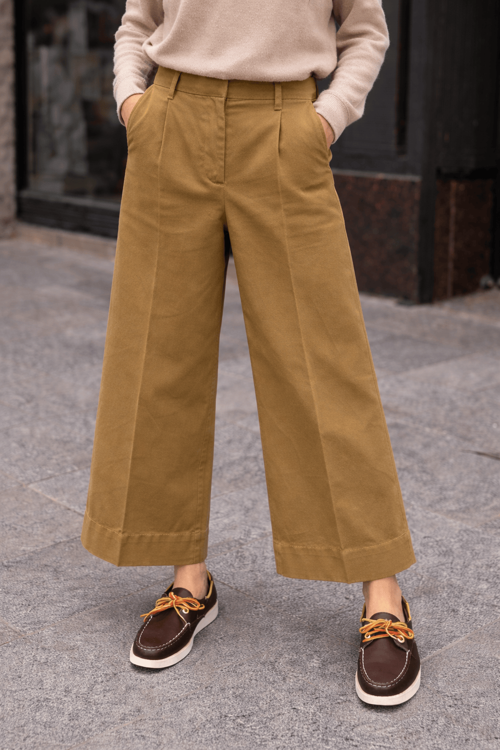 QL2 Pantalone donna Melody D in cotone Beige