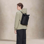 RAINS Zaino Rolltop Rucksack Mini Nero