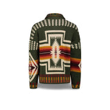 RAKKI Giacca uomo in maglia Pueblo Jaquard Verde