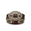 Cintura donna con conchos Bordeaux