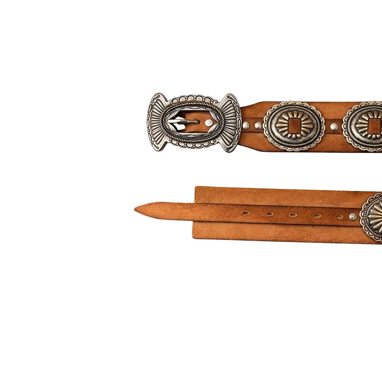 Riccardo Forconi Cintura donna in pelle scamosciata Tabacco