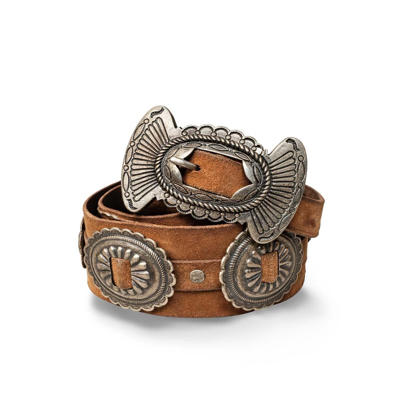 Riccardo Forconi Cintura donna in pelle scamosciata Tabacco