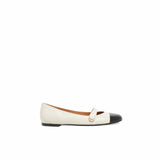ROBERTO FESTA Ballerina Divy flat bicolore Avorio e Nero