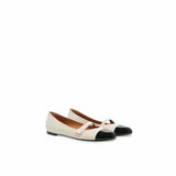 ROBERTO FESTA Ballerina Divy flat bicolore Avorio e Nero