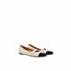ROBERTO FESTA Ballerina Divy flat bicolore Avorio e Nero