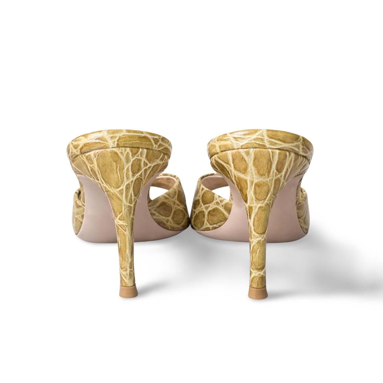 ROBERTO FESTA Sandali in pelle stampa cocco Olio