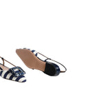 ROBERTO FESTA Slingback donna Mimma in tessuto a righe Blue