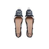 ROBERTO FESTA Slingback donna Mimma in tessuto a righe Blue